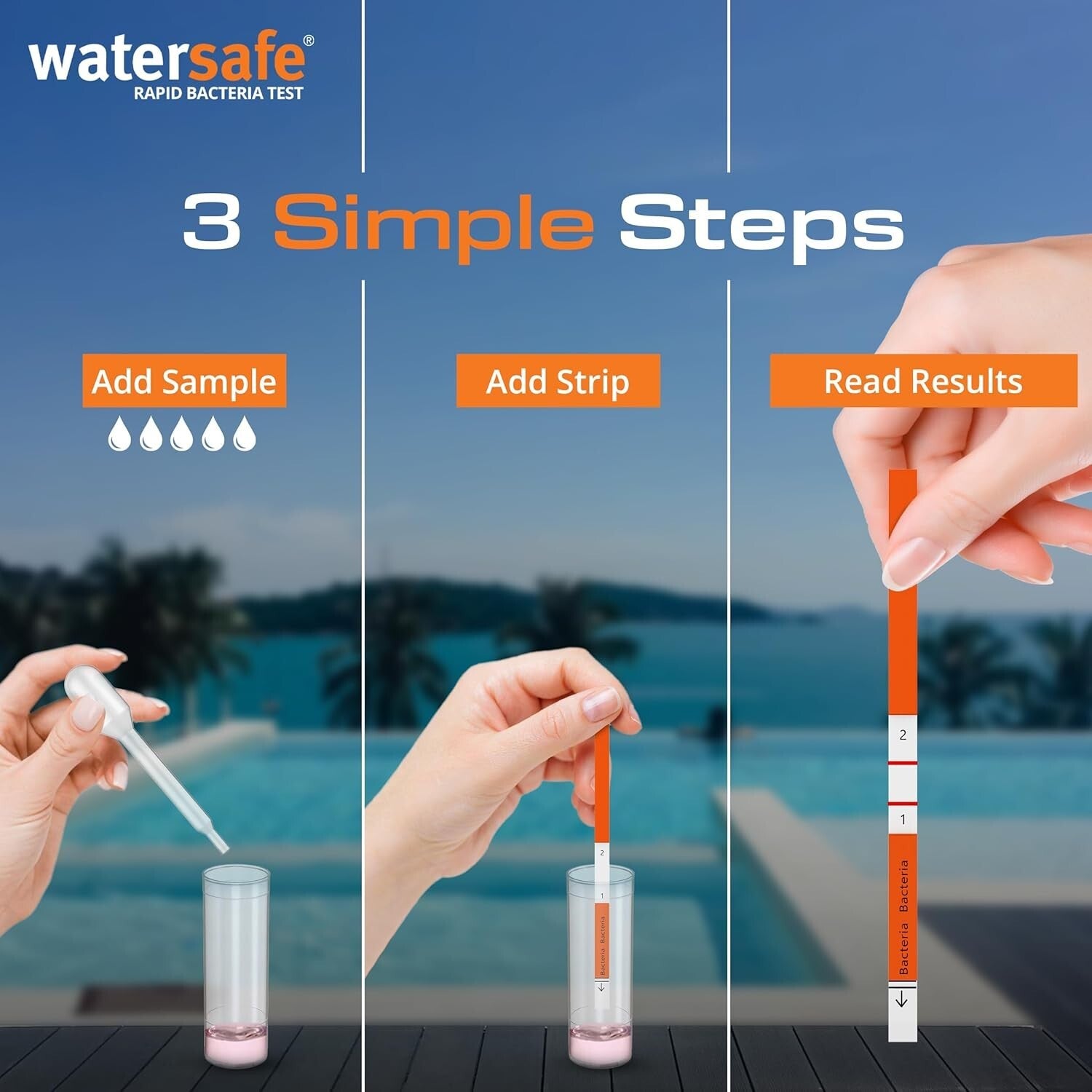 American-Made Water Testing Kit - Rapid Bacteria Detection for Pools & Spas