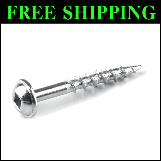Self-Tapping Zinc Pocket Screws, 1 1/4 Inch - Ideal for Woodworking - 5000 Count