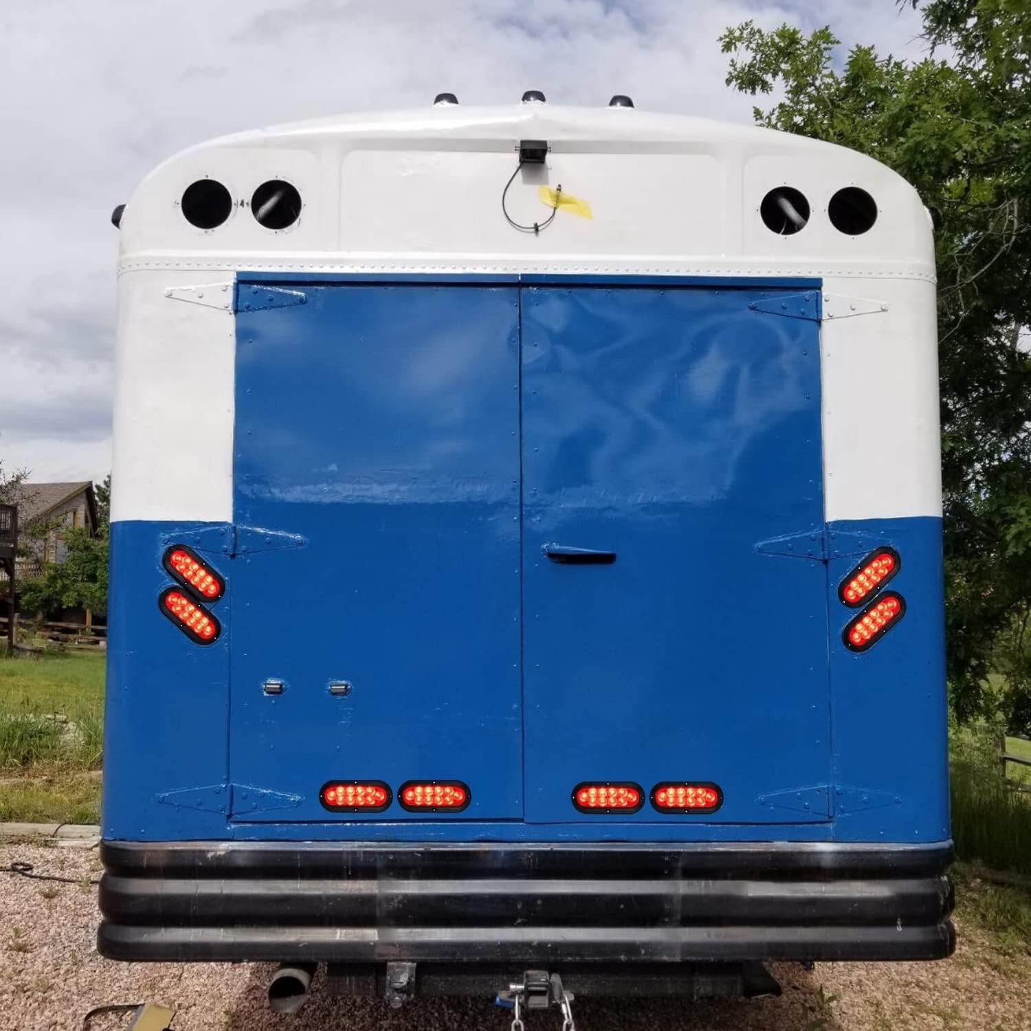 Super Bright 6-Inch Oval LED Trailer Tail Lights - Waterproof 6PC Set for Trucks