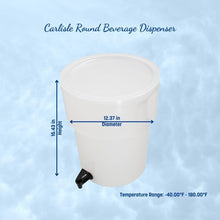 Load image into Gallery viewer, Stylish White Beverage Dispenser with Easy Pouring Spigot and Labeling System