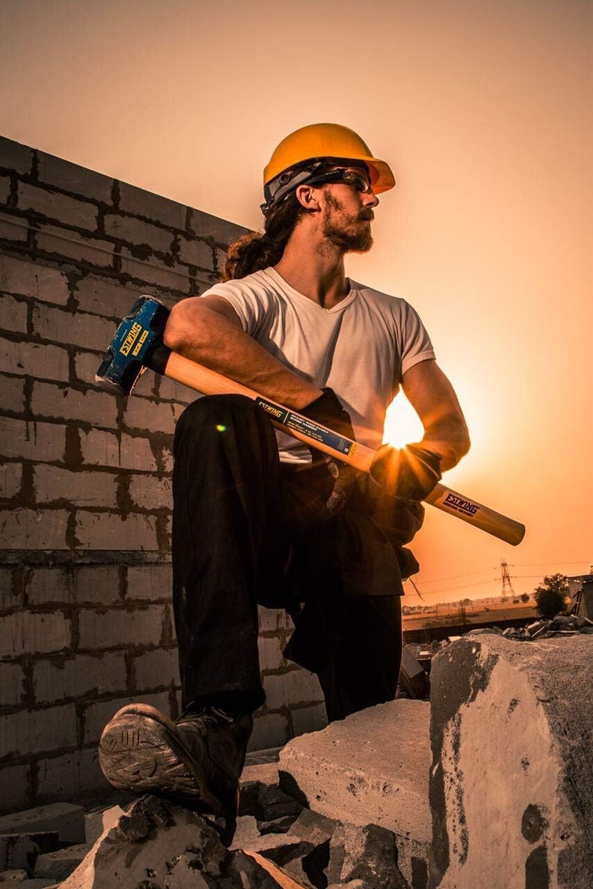 Forged 6-Pound Steel Sledge Hammer for Effective Demolition & Stake Driving