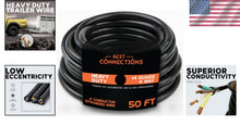 Load image into Gallery viewer, Durable 14 Gauge 4 Way Trailer Wiring - 50ft Multi-Strand Weatherproof Cable