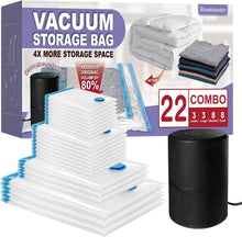Load image into Gallery viewer, Durable 22 Vacuum Storage Bags with Powerful Electric Pump - Ideal for Moving