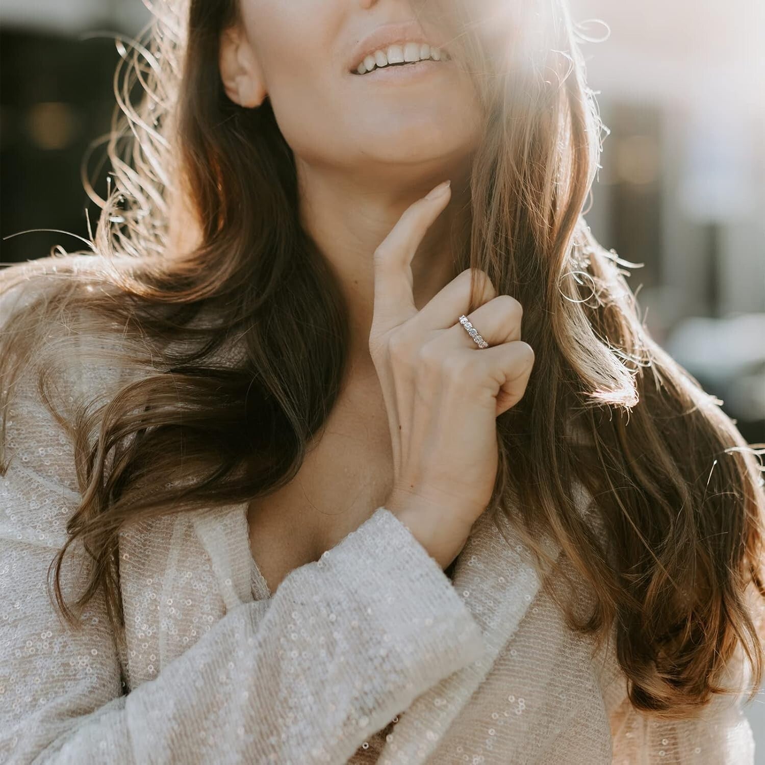 Gorgeous Hypoallergenic Eternity Ring in Genuine 925 Silver - Multiple Sizes