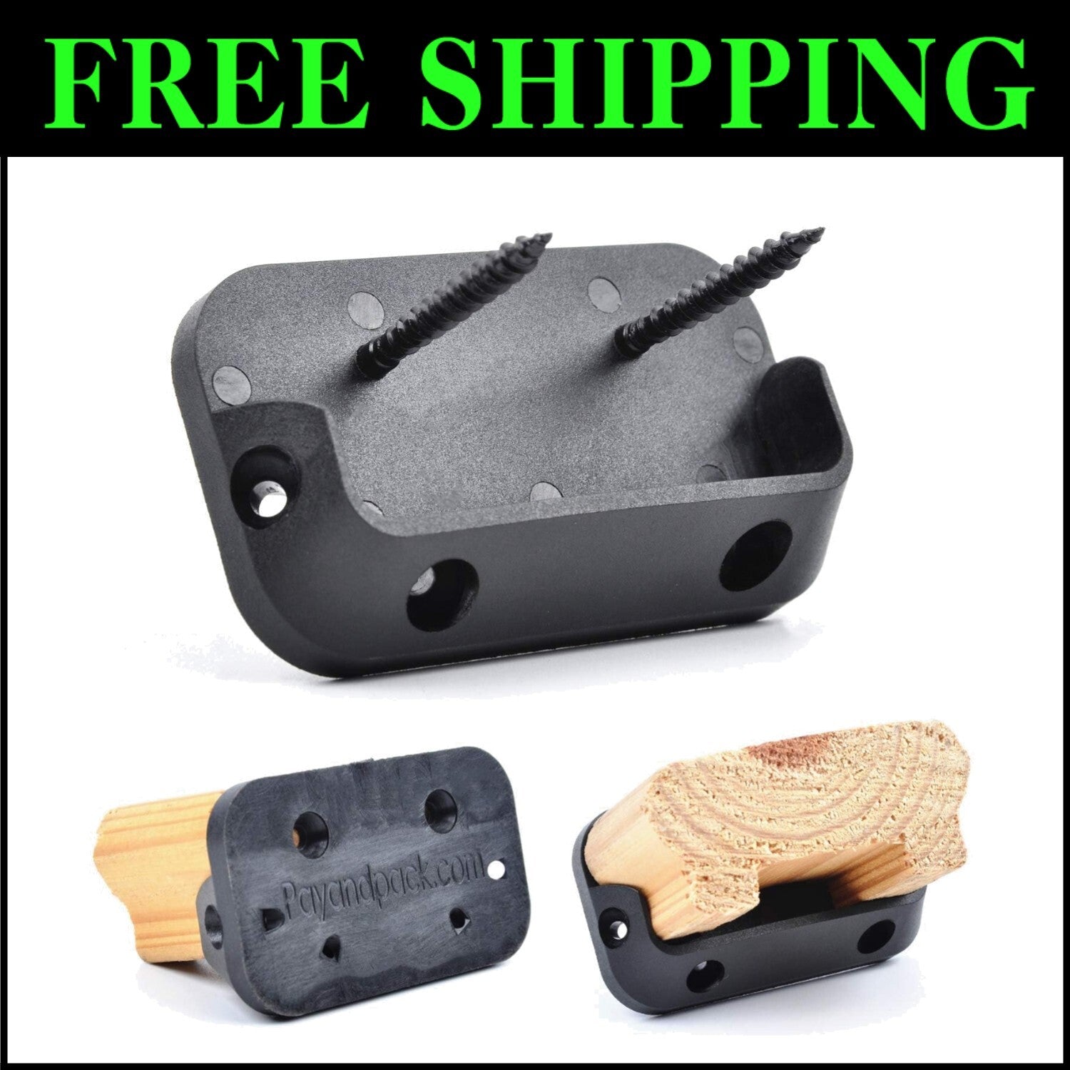 5 Pairs of Heavy-Duty Railing Brackets for 2x4 Wood Handrails - Easy Install