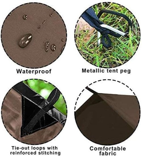 10x16.5ft Multi-Use Waterproof Tarp for Camping & Picnics - Easy Setup Included