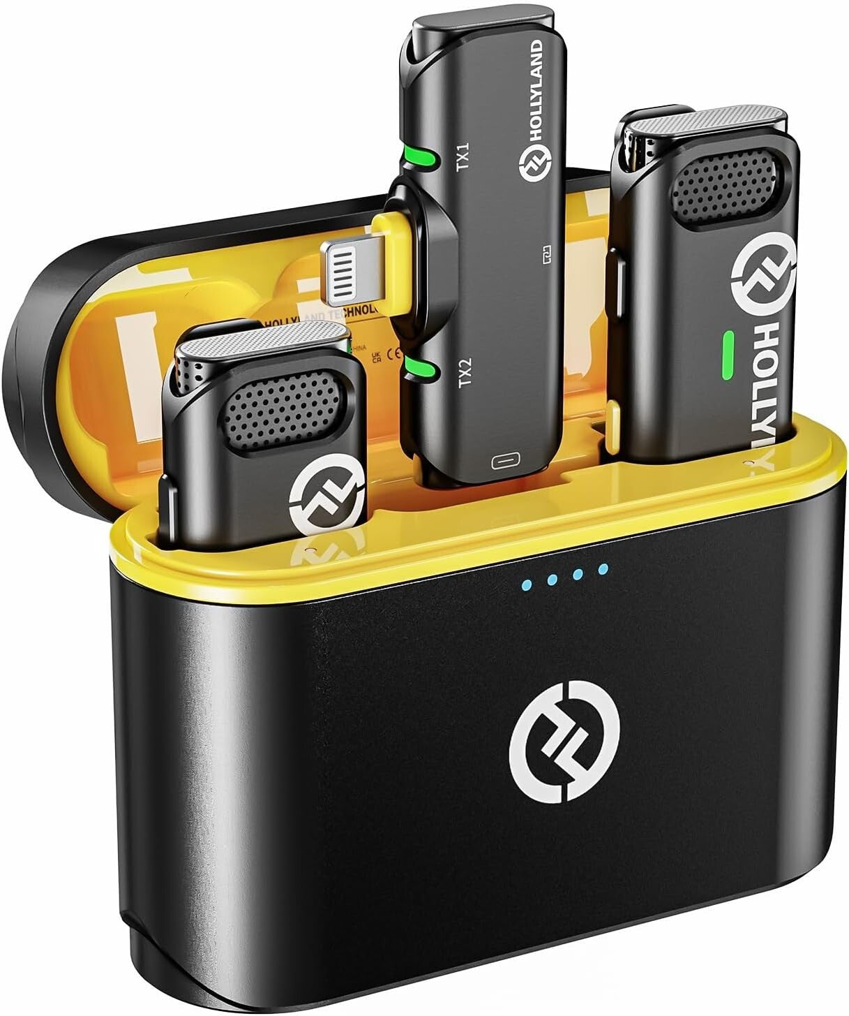 Active Noise Cancelling Lavalier Mic - 32H Battery, Ideal for iPhone/iPad Users