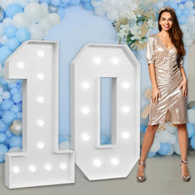 Load image into Gallery viewer, Interactive Light-Up Number 10 Kit - Perfect for Milestone Birthday Parties