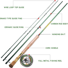 Load image into Gallery viewer, Medium Heavy Fly Fishing Rod Reel Combo with Cork Handle - Ideal for All Anglers