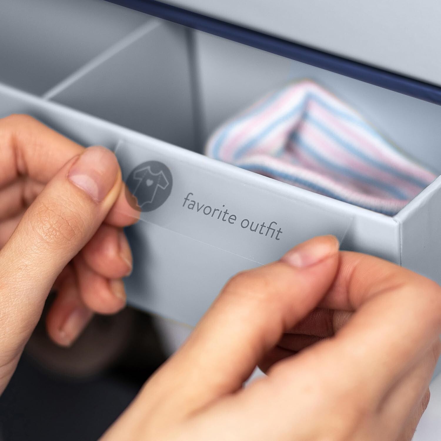 Baby Keepsake Organizer Box - Gender-Neutral & Modern Acid-Free Memory Storage