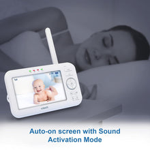 Load image into Gallery viewer, Secure 5-Inch Baby Monitor with Dual Cameras, Glow Night Light &amp; Soothing Sounds