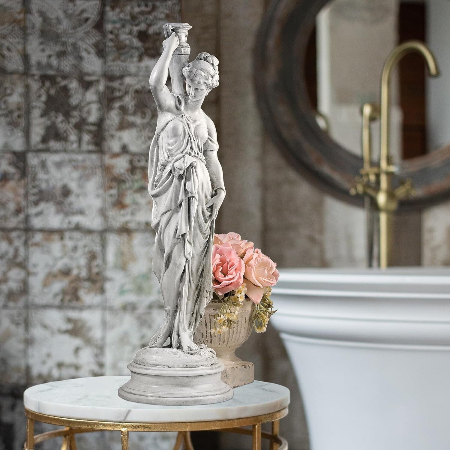 Elegant 22-Inch Dione the Water Bearer Statue - Unique Indoor/Outdoor Decor