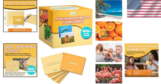 300 Animal-Themed Vocabulary Flash Cards for Interactive Learning and Therapy