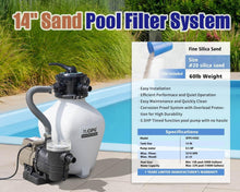 Load image into Gallery viewer, Portable 14-Inch Sand Filter with Timer - Complete Above Ground Pool Solution
