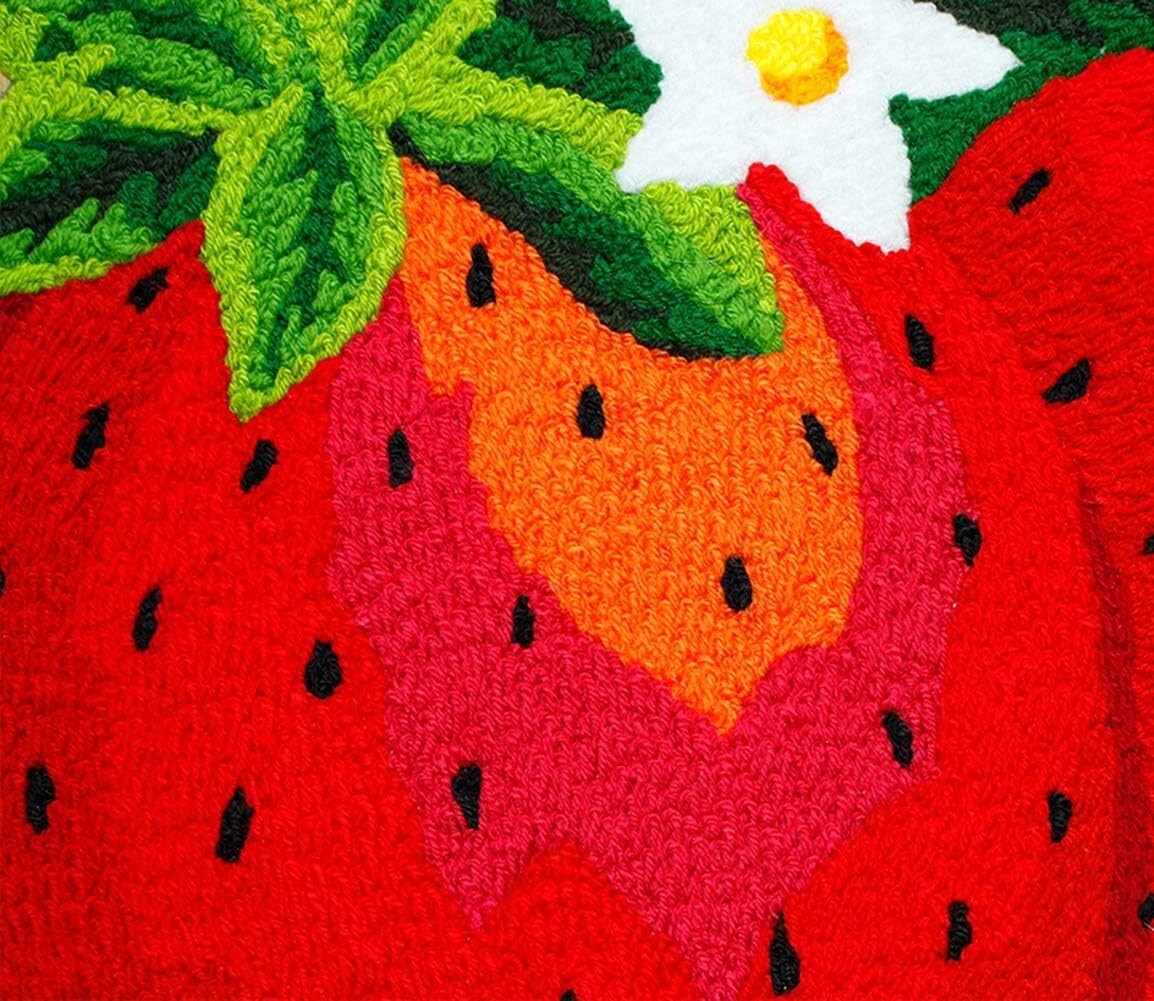Cute Strawberry-Shaped Non-Slip Bath Mat for Kids - 32x24 Inch Delight