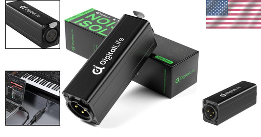 XLR Ground Loop Isolator for Clear Audio - Female-to-Male Connection, No Power