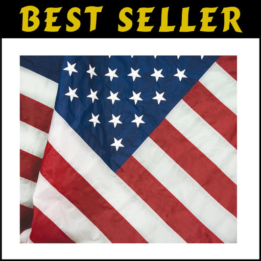 Beautifully Embroidered 8x12'' PolyExtra American Flag for Patriotic Displays
