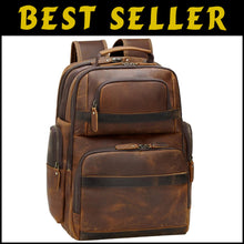 Load image into Gallery viewer, Vintage Leather 15.6" Laptop Backpack - Large Capacity Business Travel Bag