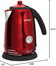 Load image into Gallery viewer, 1.7L Retro Electric Water Kettle with 1500W Rapid Boil and Boil-Dry Protection