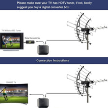 Load image into Gallery viewer, 360-Degree Rotating Outdoor HD Antenna - 200 Miles with Mounting Pole Included