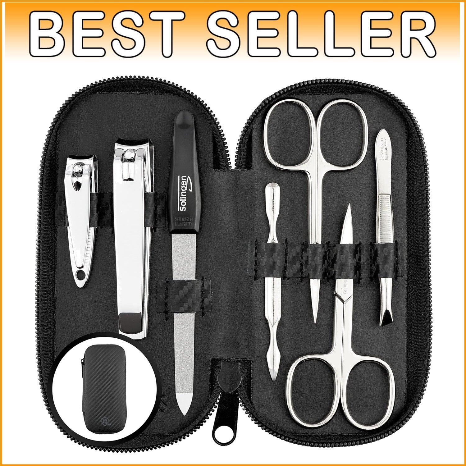 Luxury 7-Piece Nail Clippers Kit Made in Germany - Perfect for Men and Women