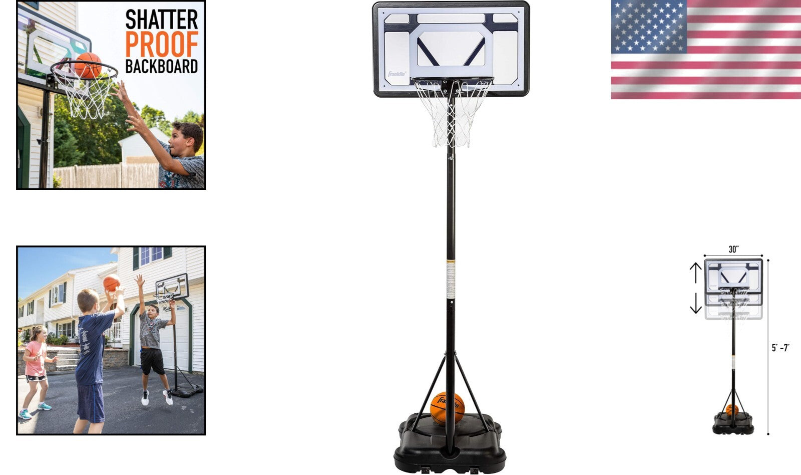 Complete Mini Basketball Set for Kids - Adjustable Height & Includes Basketball
