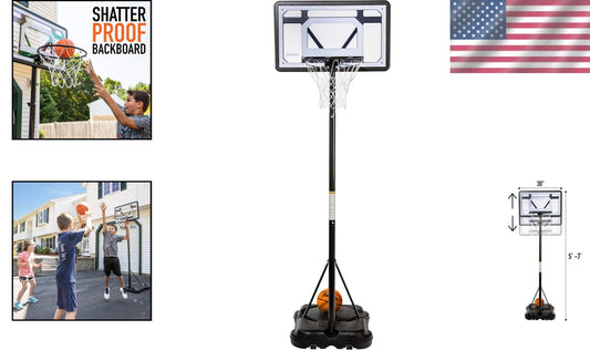 Complete Mini Basketball Set for Kids - Adjustable Height & Includes Basketball