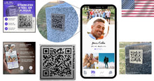 Load image into Gallery viewer, Memorial Plaque &amp; QR Code Solution for Gathering Memories - Featured Gift Guide