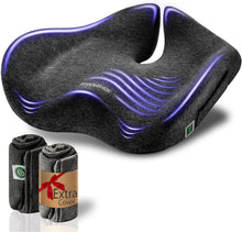Load image into Gallery viewer, Ergonomic X-Large Chair Cushion with Extra Cover - Sciatica &amp; Back Pain Relief