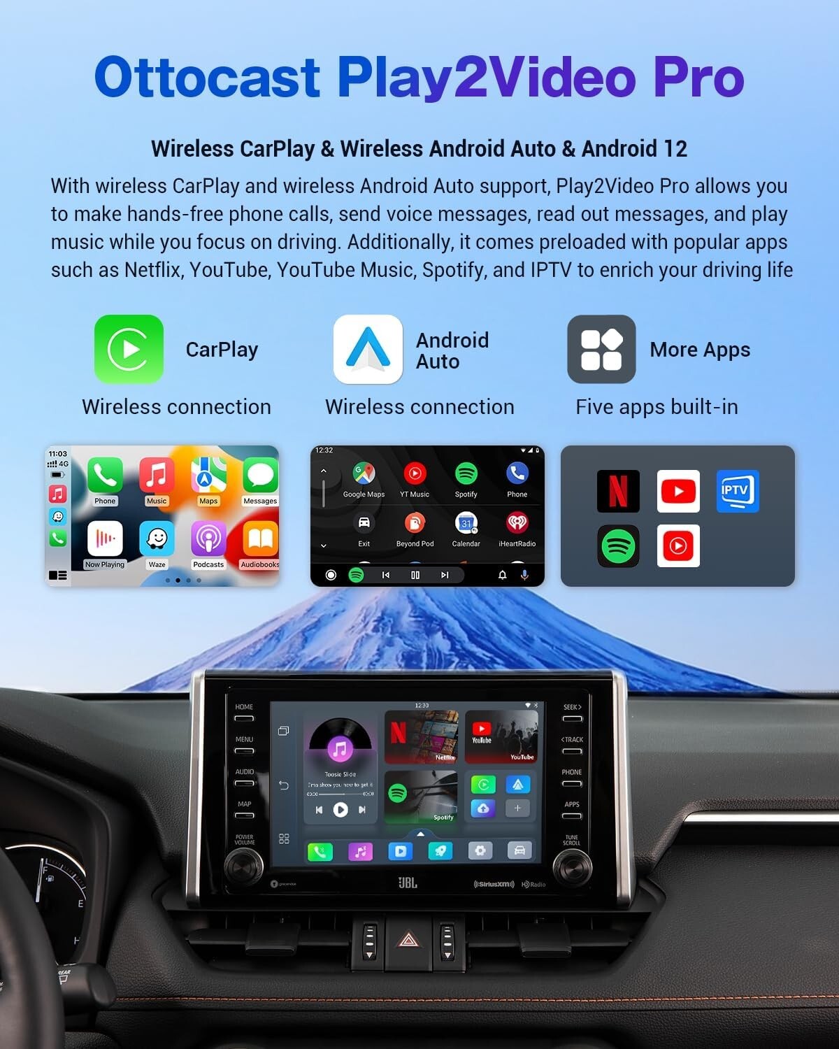 Budget-Friendly Play2Video Pro Adapter for In-Car Entertainment and Streaming