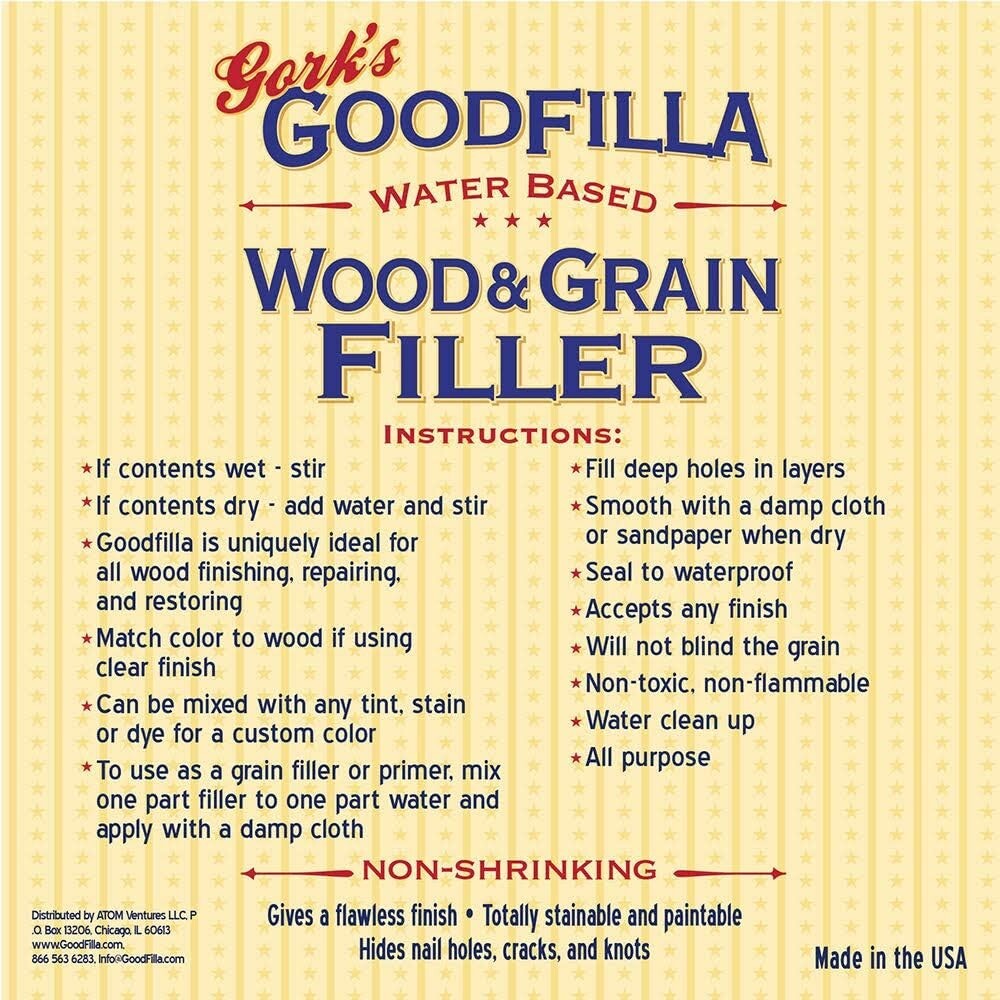 Water-Based Ebony Wood and Grain Filler - 1 Gallon, Perfect for Woodworking
