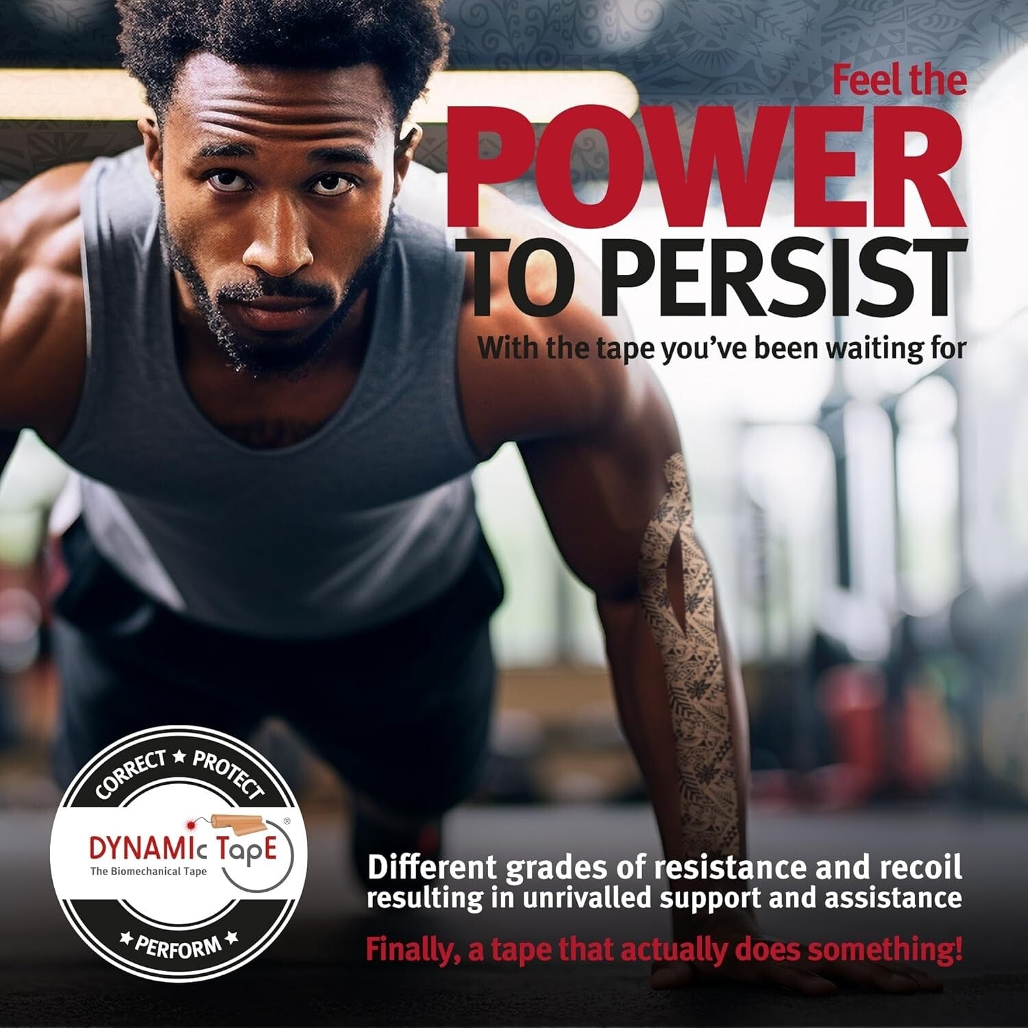 Latex-Free Biomechanical Tape - Ideal for Athletes | Beige & Black 3" x 4" Roll