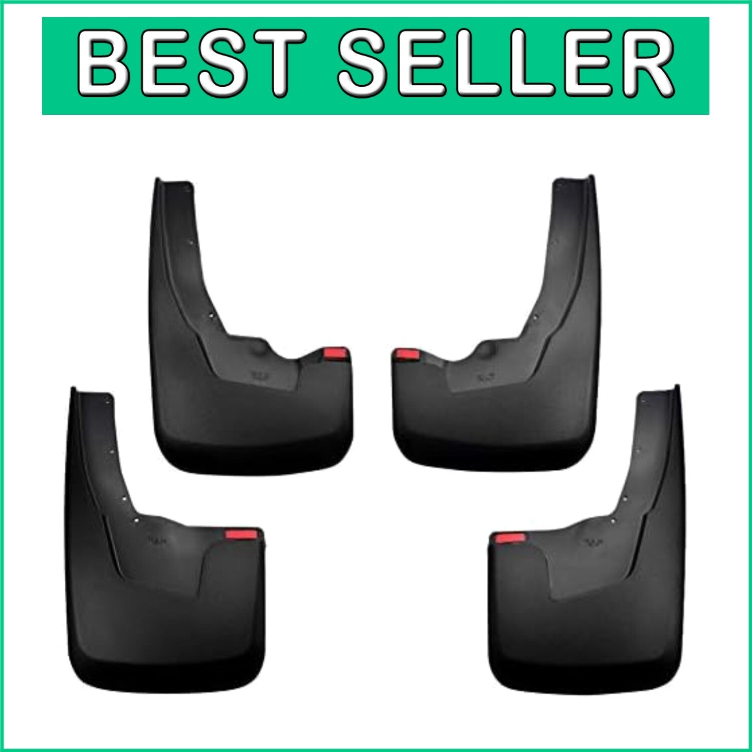 Durable ABS Mud Flaps Splash Guards Set for 2019-2024 Ram 1500 with Flares
