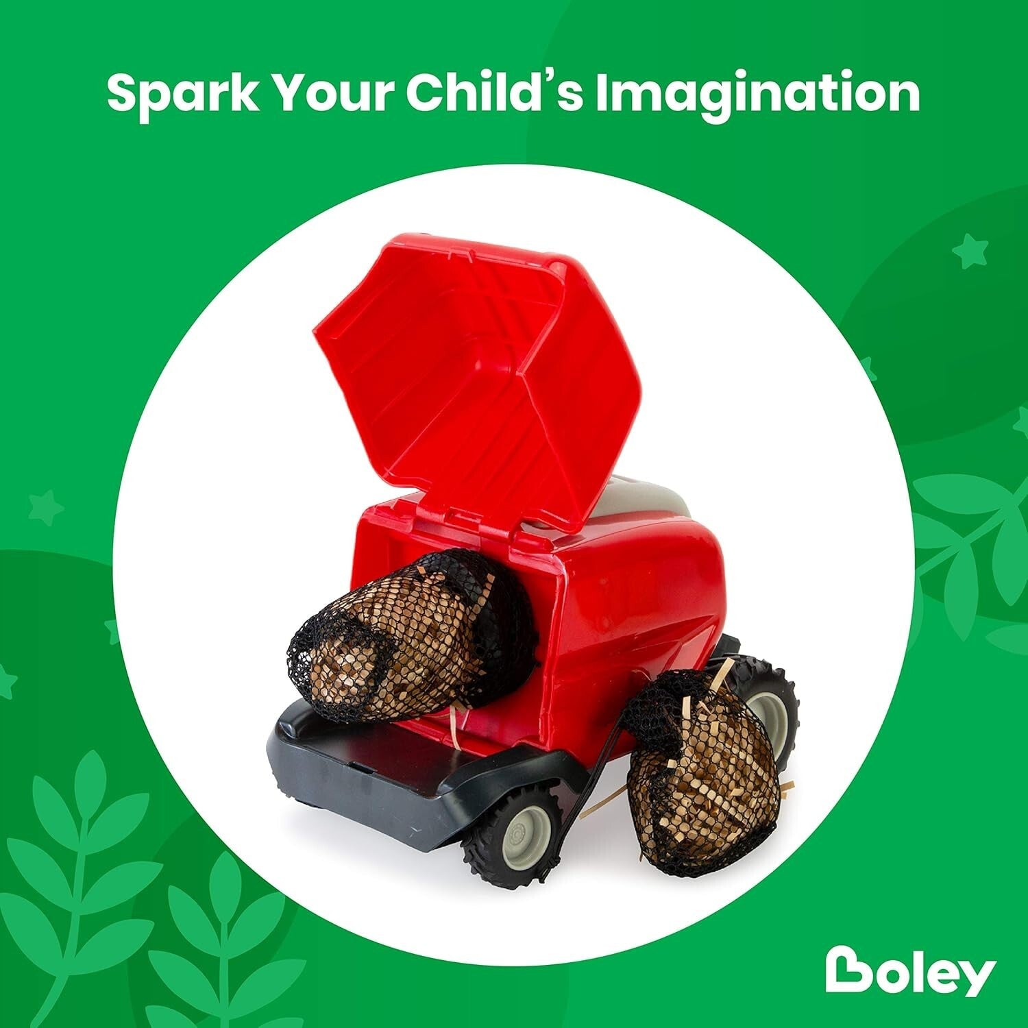 Farm Toy Tractor & Harvester Playset - 18 Pc Interactive Learning Fun for Kids