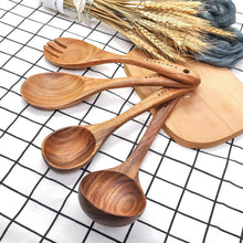 Load image into Gallery viewer, Elegant 11-Piece Teak Wooden Kitchen Utensils Set - High Heat Resistant Tools
