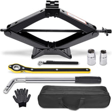 Load image into Gallery viewer, Portable Emergency Tire Change Kit - 3 Ton Scissor Jack &amp; Tools Included
