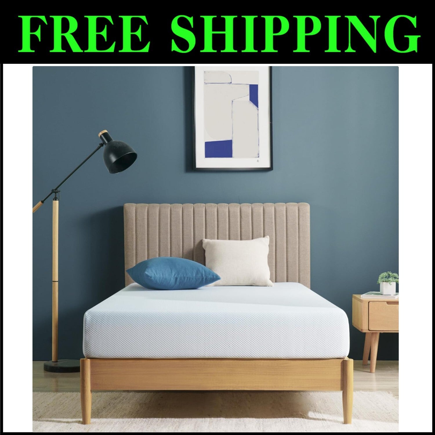 Safe and Comfortable Gel-Infused Memory Foam Mattress - Twin, 10-Year Warranty