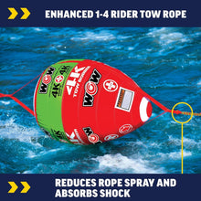 Load image into Gallery viewer, Heavy Duty 16-Strand Tow Rope with Bobber - Ideal For Deck Tubes &amp; Wakeboarding