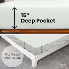 Load image into Gallery viewer, Organic Grounding Fitted Sheet King Size - 94% Cotton &amp; Silver for Restful Sleep
