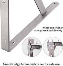 Load image into Gallery viewer, Stainless Steel 20" Shelf Brackets - 550lb Capacity, Ideal for DIY Projects