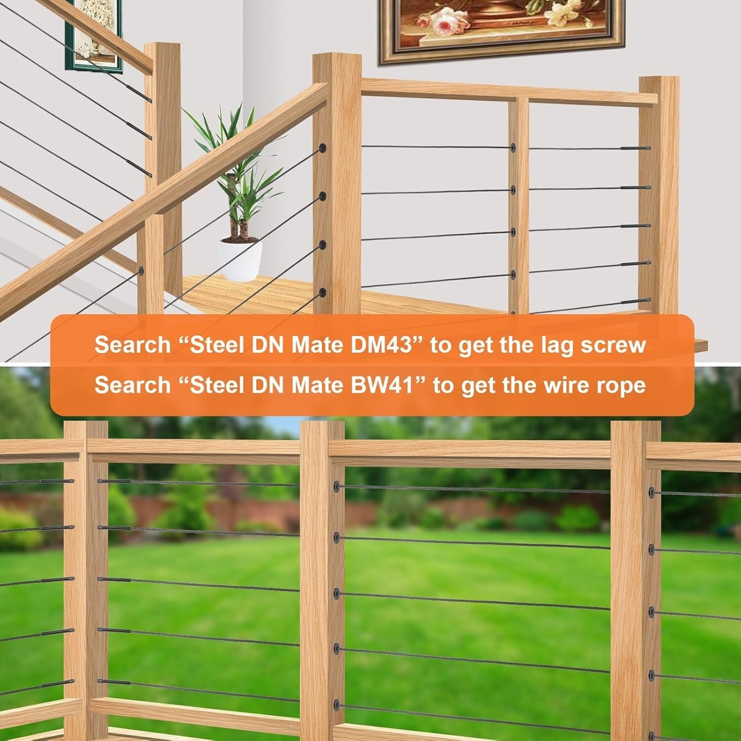 Elegant Black Stainless Steel Sleeves - 100 Pack for Wood Post Railing Hardware