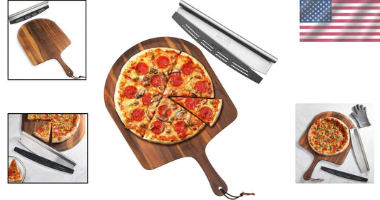 Robust 30-Inch Pizza Cutter and Peel Combo - Ideal for Home and Professionals