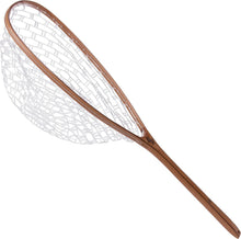 Load image into Gallery viewer, Classic 35" Burl Wood Fishing Net - Lightweight Rubber-Coated for Trout Anglers