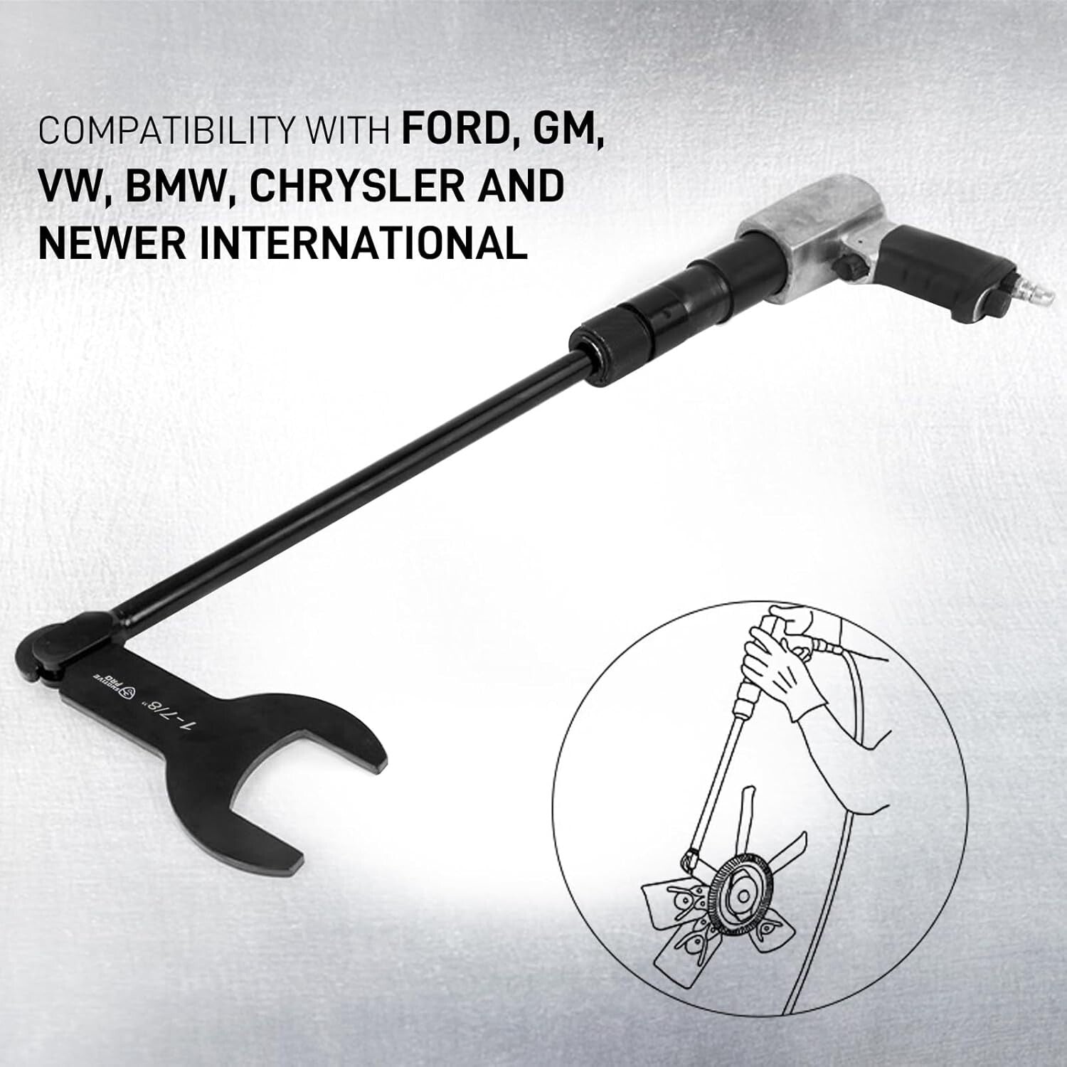 10Pc Pneumatic Fan Clutch Wrench Set for Easy Auto Repairs - Fits Ford, GM, Jeep