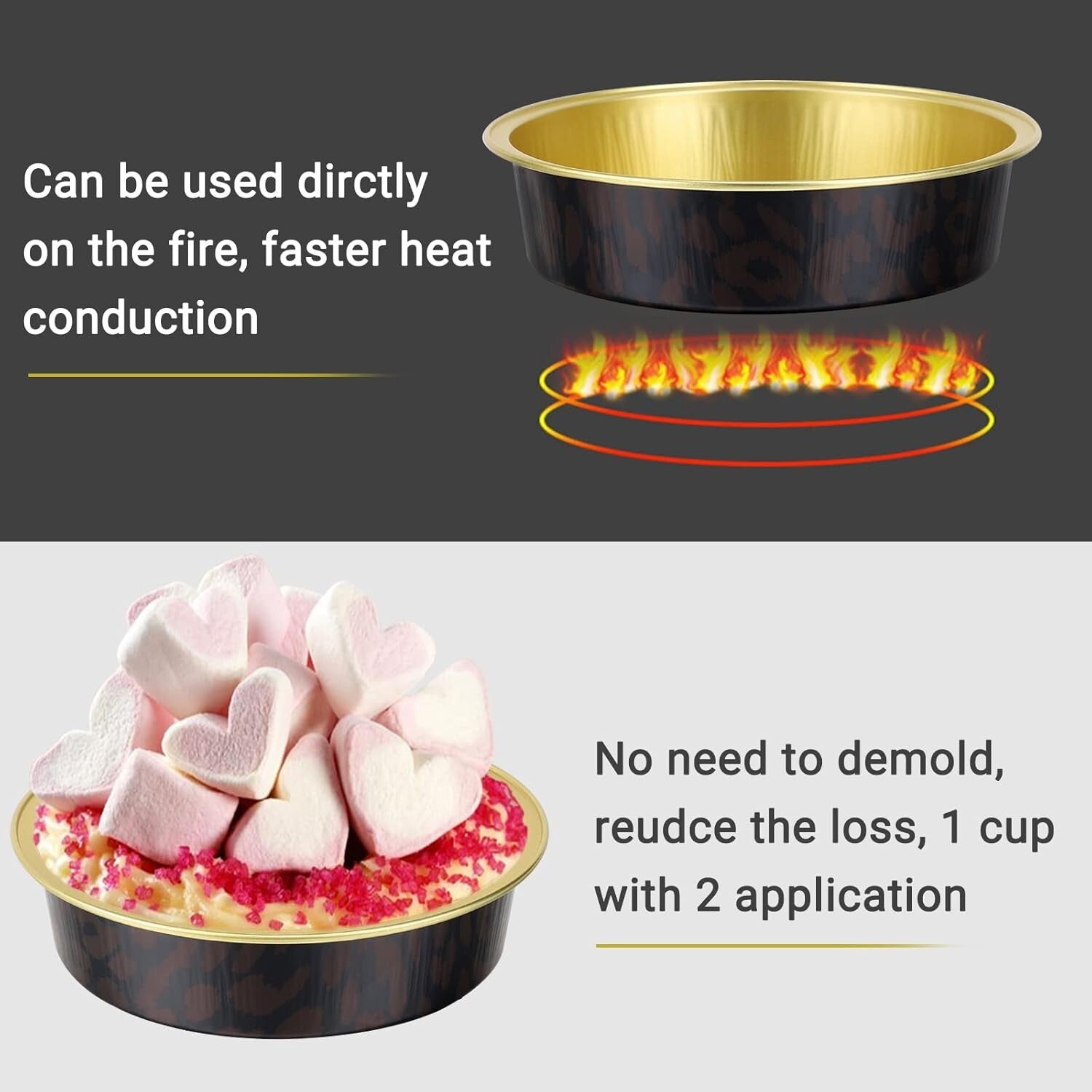 Dark Red Spot Round 4-Inch Aluminum Pans with Lids - Ideal for All Occasions