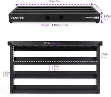 Load image into Gallery viewer, Aluminum Guitar Pedal Board 27.5''x12.5'' for Musicians - Ergonomic and Portable