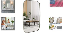 Load image into Gallery viewer, Versatile 32x40 Nickel Oblong Mirror for Bathroom &amp; Living Room - Easy Install