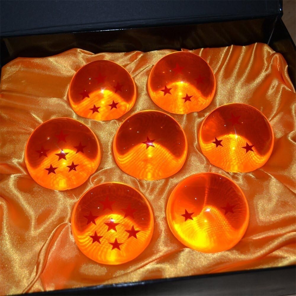 Large Transparent Play Balls - 7pcs Crystal Set in Gift Box for Home Decor