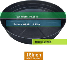 Load image into Gallery viewer, Durable 16-Inch Plant Saucers - Protect Surfaces with Sturdy Drainage Trays