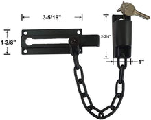 Load image into Gallery viewer, Secure Your Space: Modern Matte Black Keyed Chain Lock, 2-Pack for Home &amp; Office